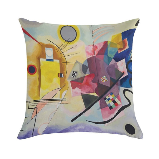 Wassily Kandinsky  Yellow-Red-Blue Soft Warmth Comfort Throw Pillow