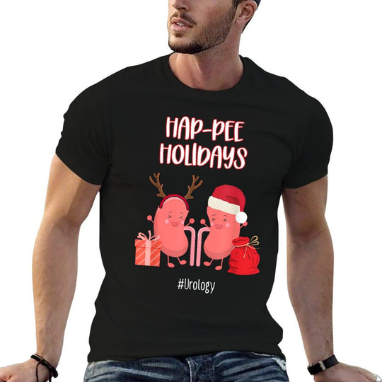 Hap-pee Urology Nurse Nephrology Urologist Nursing Christmas  Graphic-printed T-Shirt