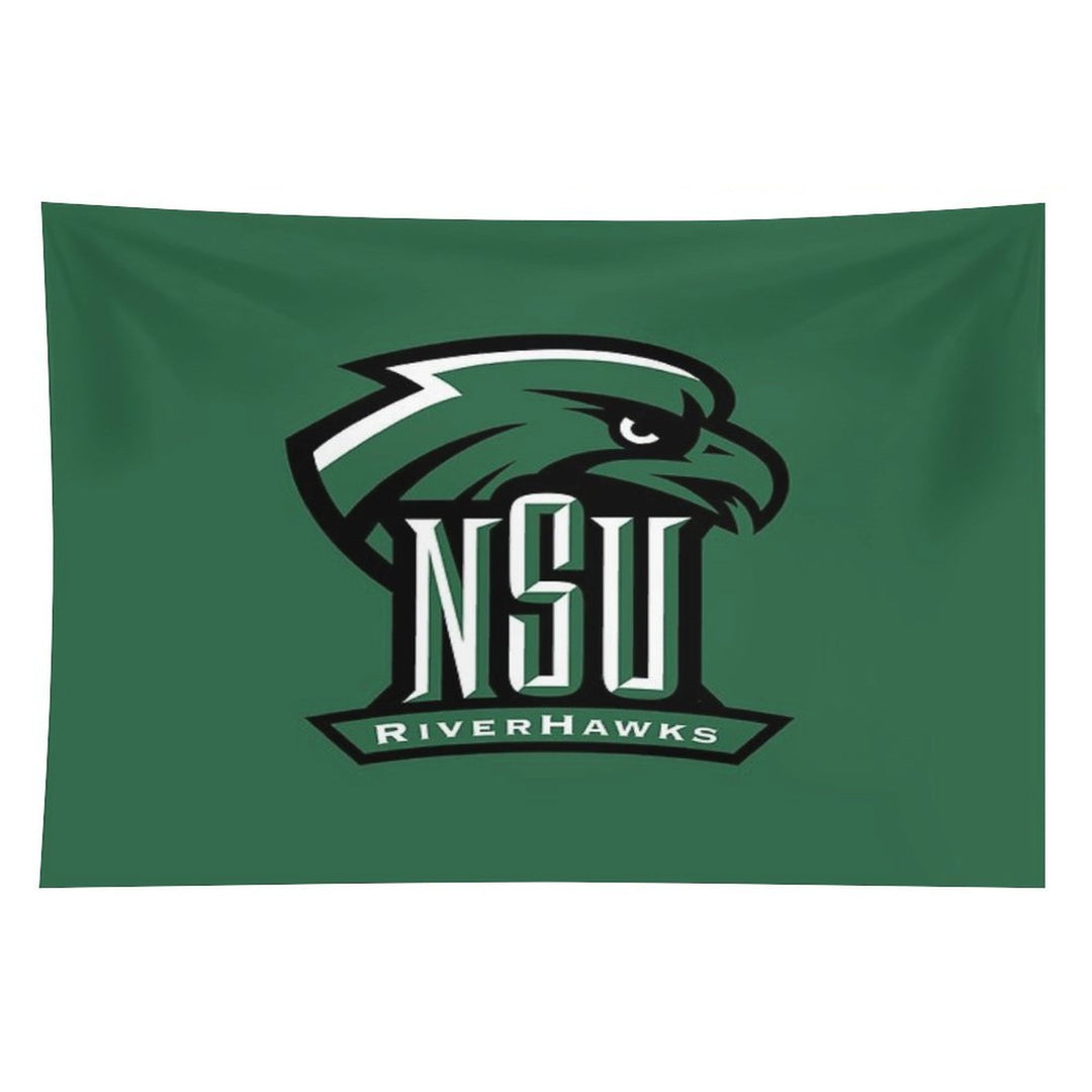 Northeastern State Green Black Tapestry