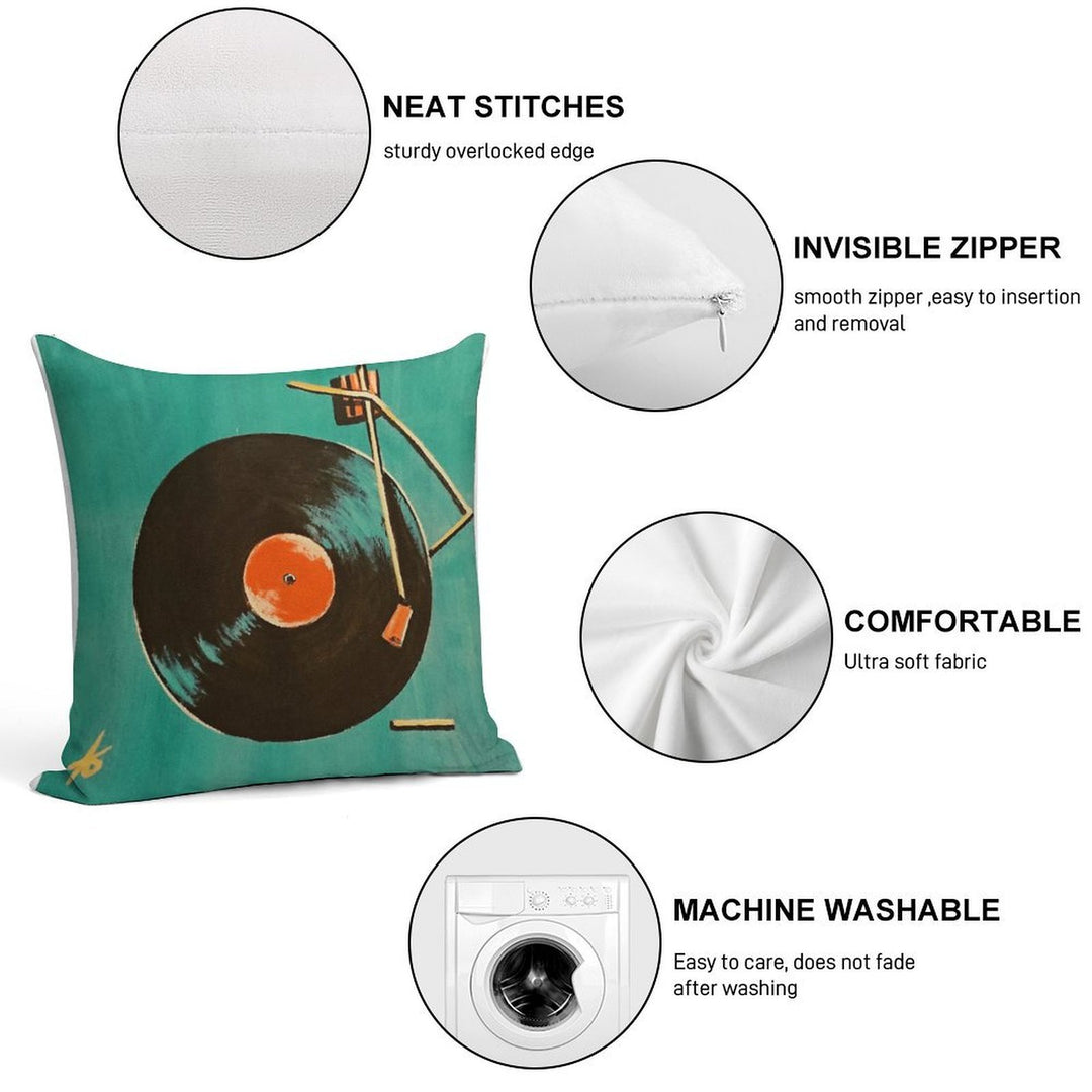 Longplay Soft Short Plush Fabric Throw Pillow