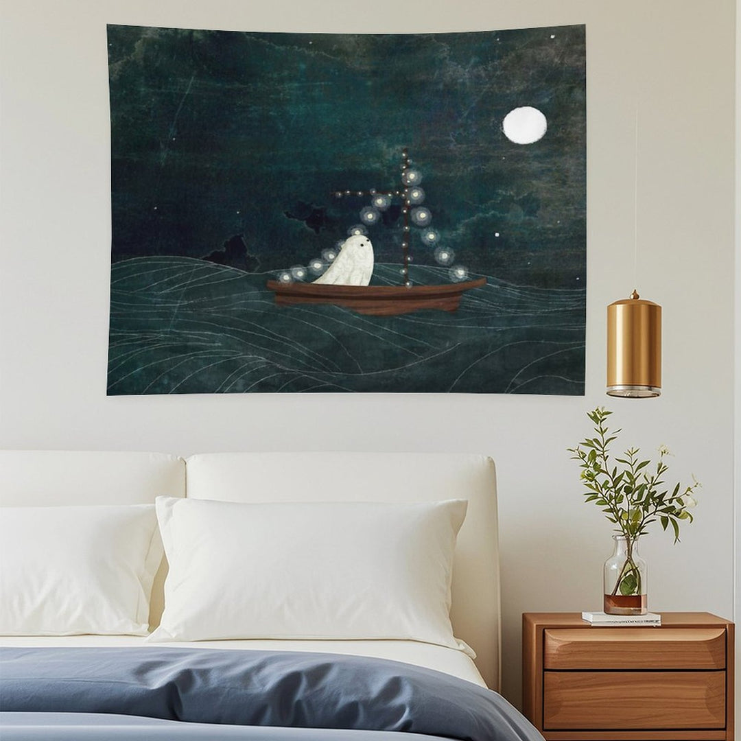 Ghost Boat Ride Tapestry