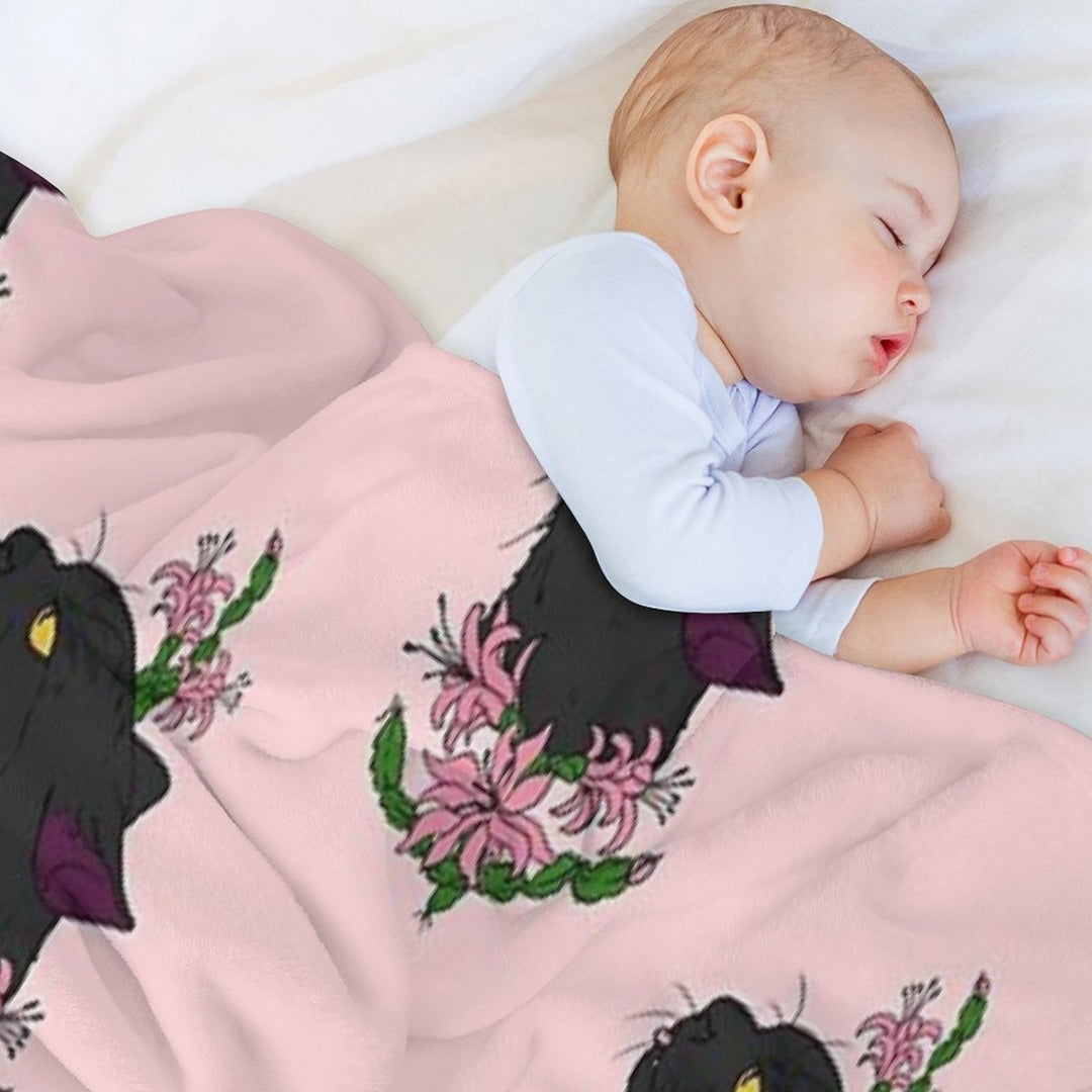 Christmas Cacti Floral Cat Bea All-season Throw Blanket