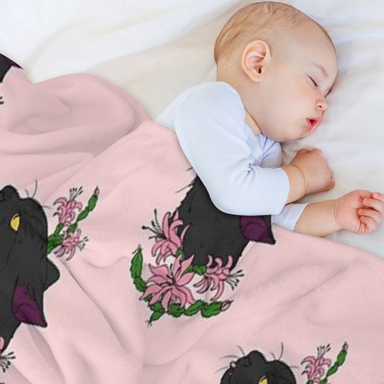 Christmas Cacti Floral Cat Bea All-season Throw Blanket