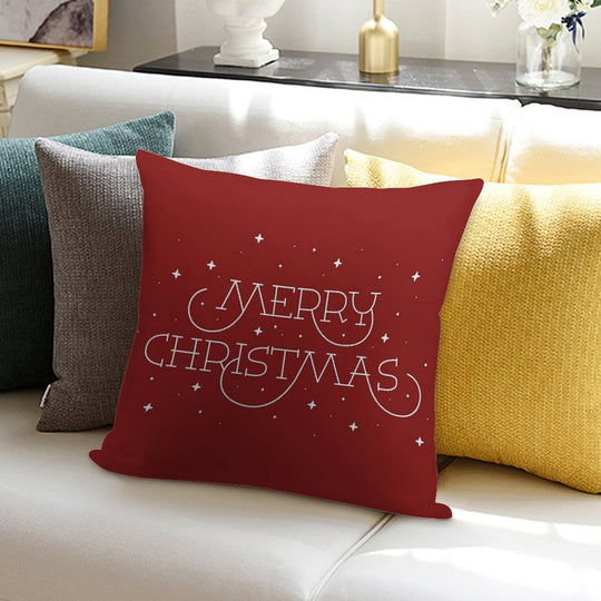 Merry Christmas Soft Washable Throw Pillow