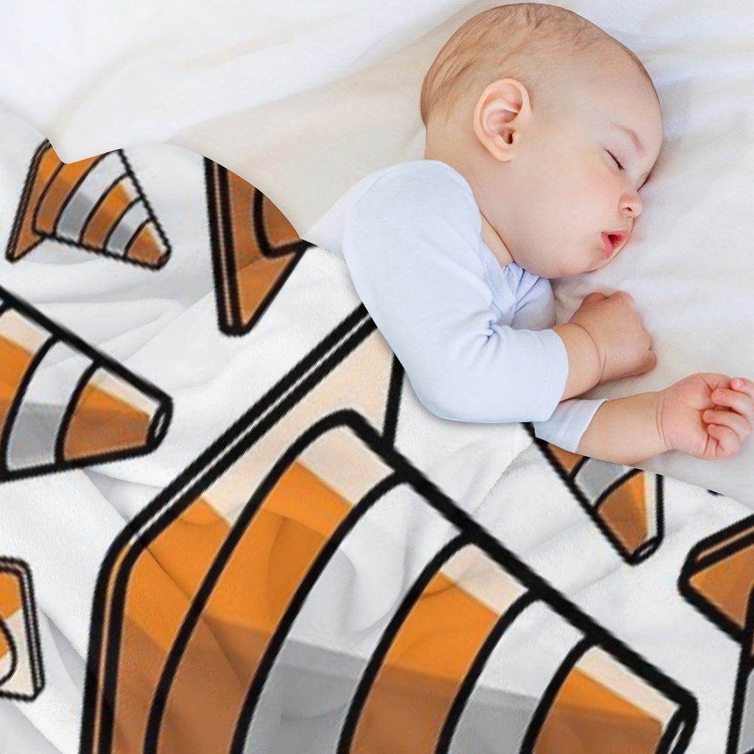 Traffic Cone - Orange And White Quick-dry Throw Blanket