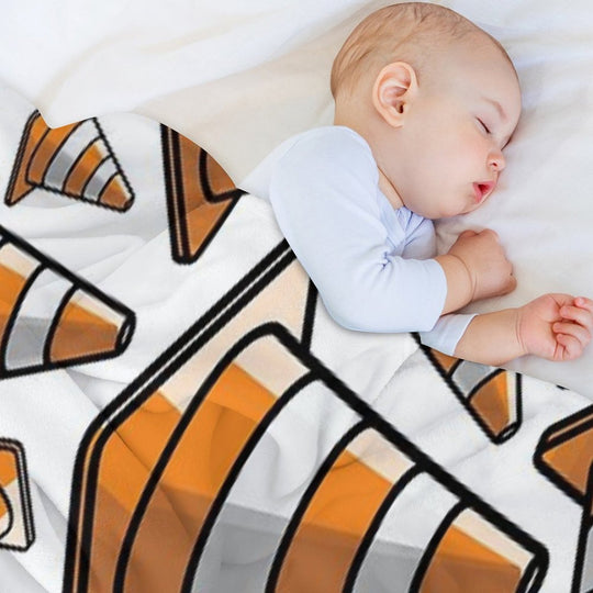 Traffic Cone - Orange And White Quick-dry Throw Blanket