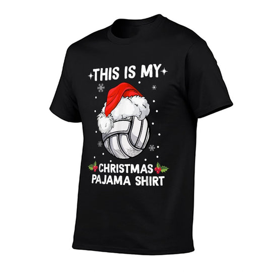 This Is My Christmas Pajama Shirt Volleyball Christmas Girls  Durable T-Shirt