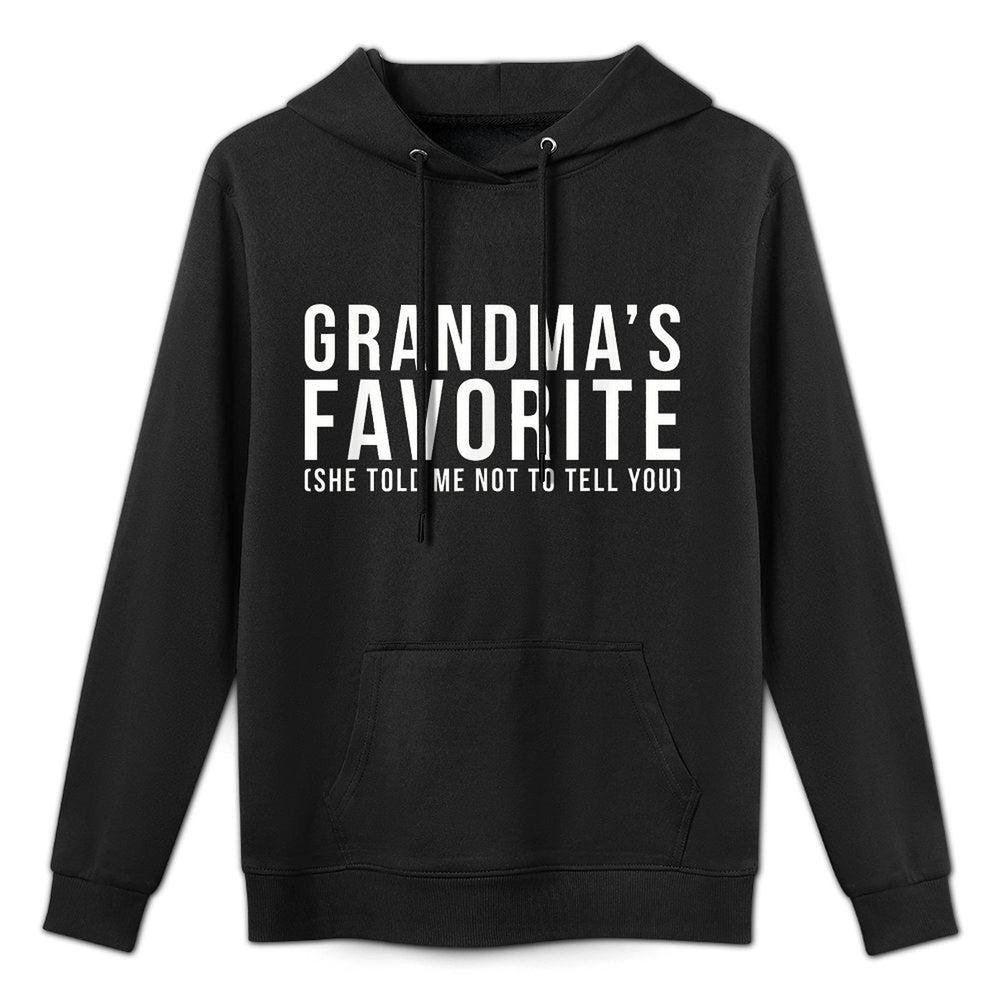 Grandmas Favorite T, Grandson Or Granddaughter Kangaroo Pocket Hoodie