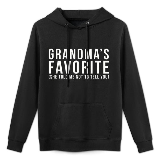 Grandmas Favorite T, Grandson Or Granddaughter Kangaroo Pocket Hoodie