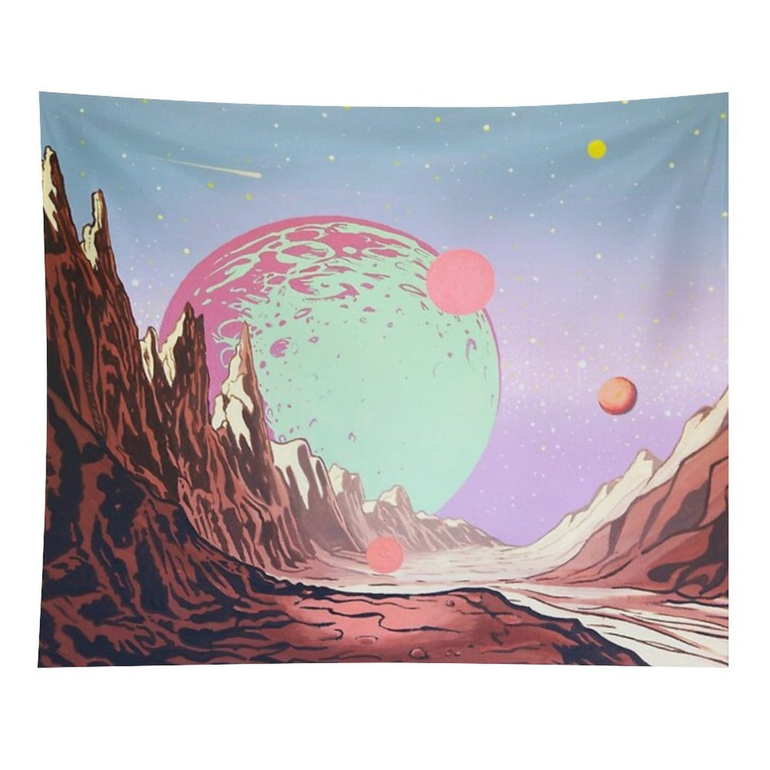 Green Moon Tapestry