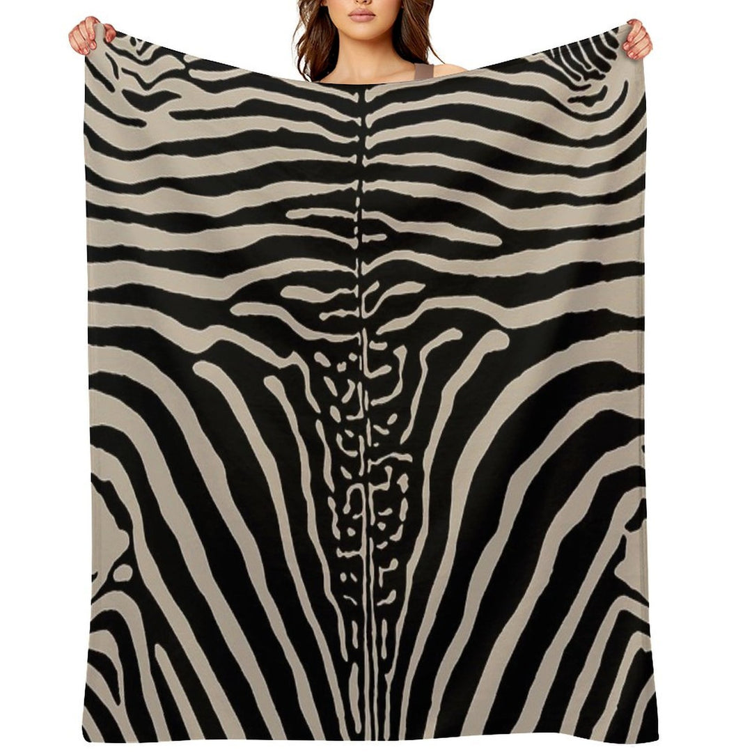 Zebra Stripes Zebra Print Shrink-resistant Throw Blanket