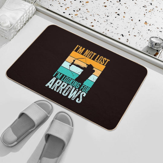 I'M Not Lost I'M Looking For Arrows. Retro Vintage Archery Lover Gift For Archers  Anti-Trip Bath Mat