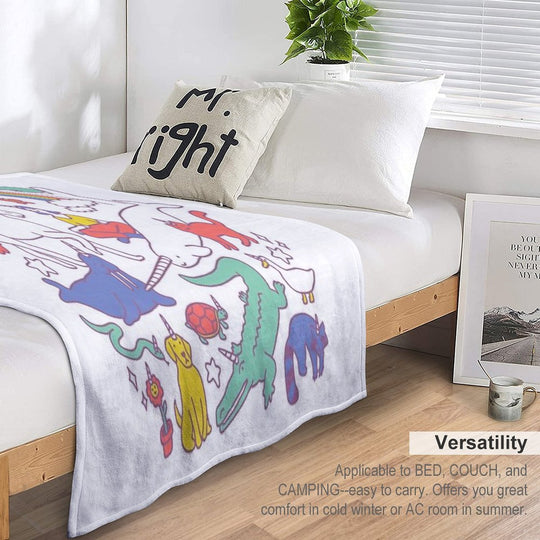Unicorns! Plush Throw Blanket