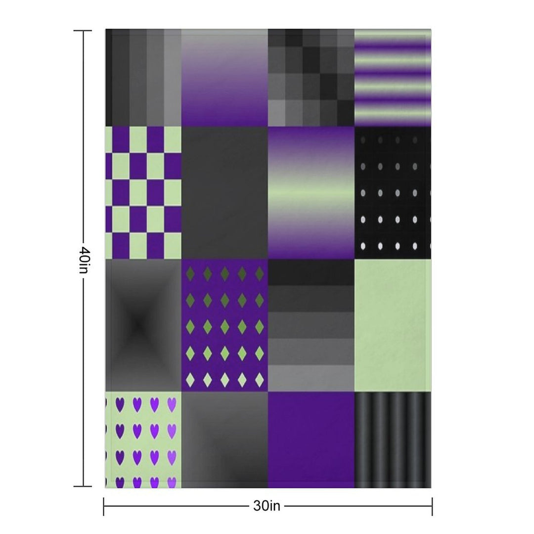 Funny Patchwork Pattern 9 Multi-functional Throw Blanket