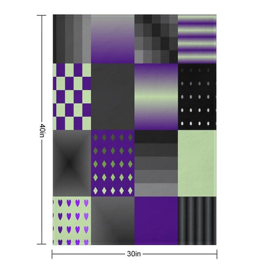 Funny Patchwork Pattern 9 Multi-functional Throw Blanket