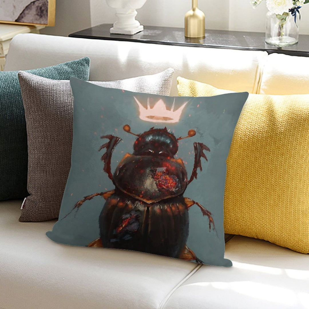 King Beetle Soft Shrink-Resistant Throw Pillow