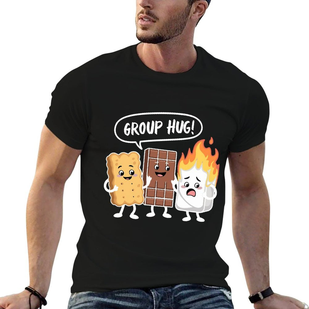 Group Hug Smores Funny Camping Lover  Eco-friendly Material T-Shirt