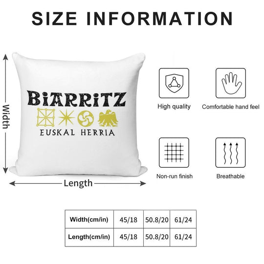 Biarritz Euskalduna Soft Durable Construction Throw Pillow