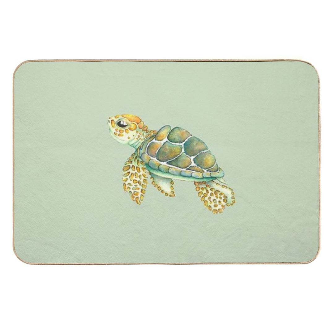 Turtle (green)  High-Traffic Bath Mat