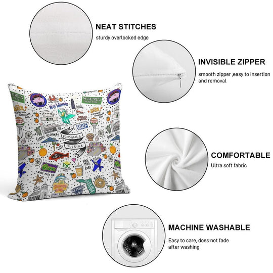 Pensacola Florida Soft Skin-Friendly Throw Pillow