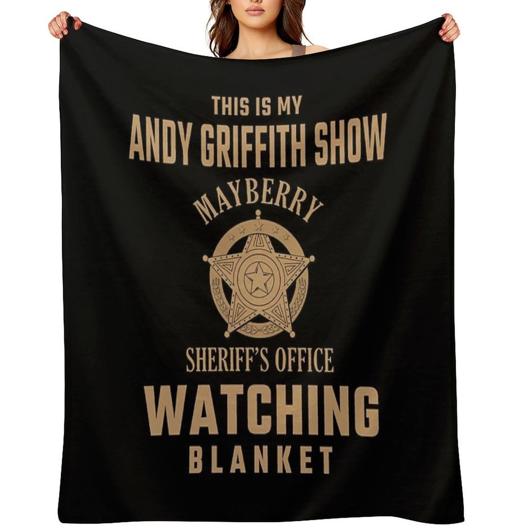 This Is My Andy Griffith Show Watching Blanket  Funny Retro TV Throw Blanket Easy Care Throw Blanket