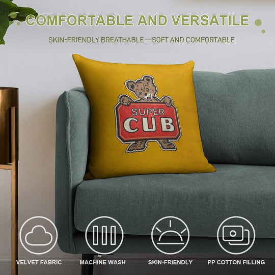 Super Cub Soft Skin-Friendly Throw Pillow