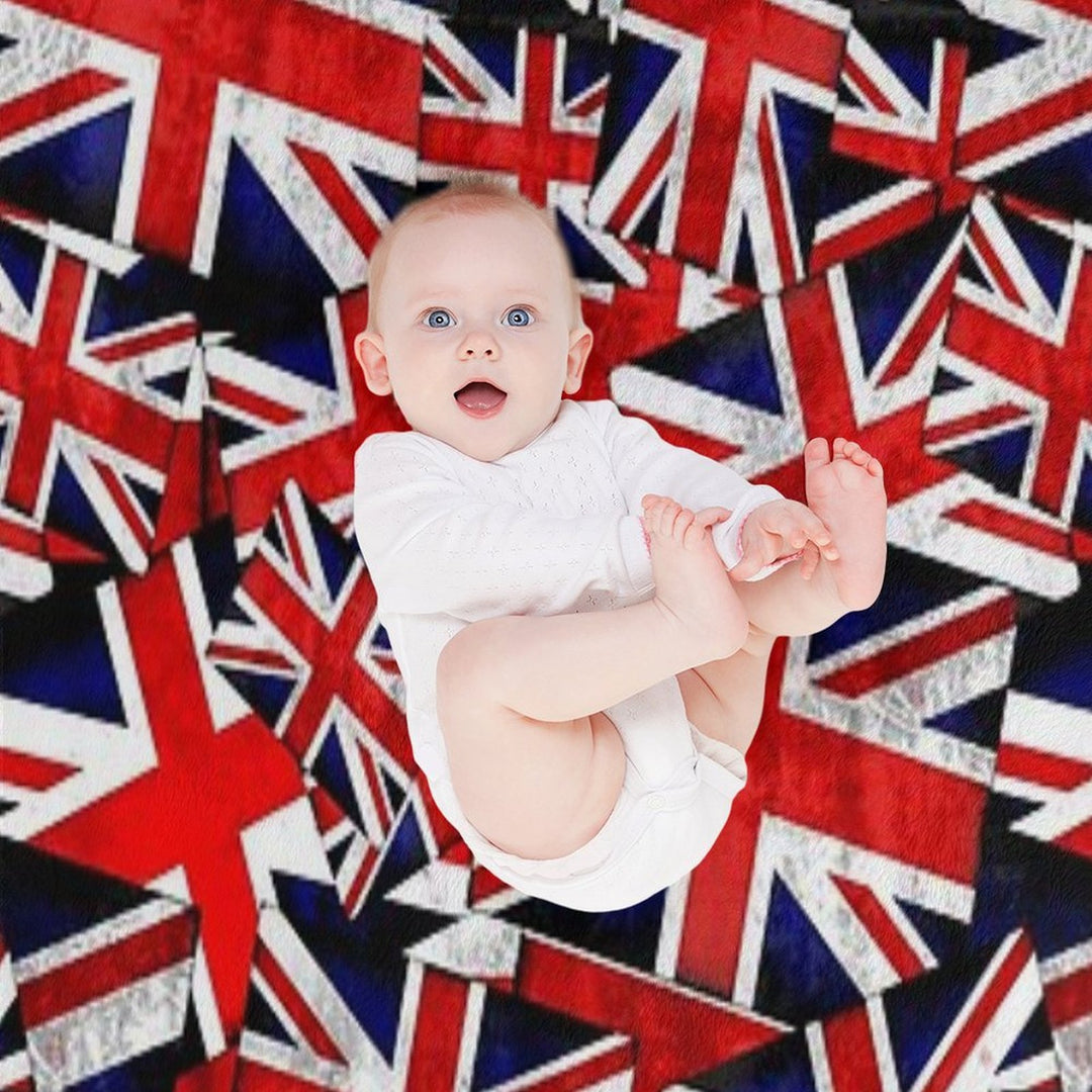 Union Jack British England UK Flag Plush Throw Blanket