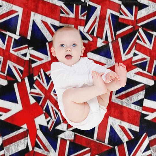 Union Jack British England UK Flag Plush Throw Blanket