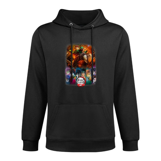 Demon Slayer Infinity Castle Tanjiro Anime Group Poster Breathable Fabric Hoodie