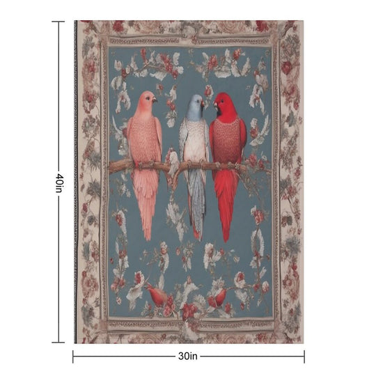 Lovebirds Velvety-soft Throw Blanket