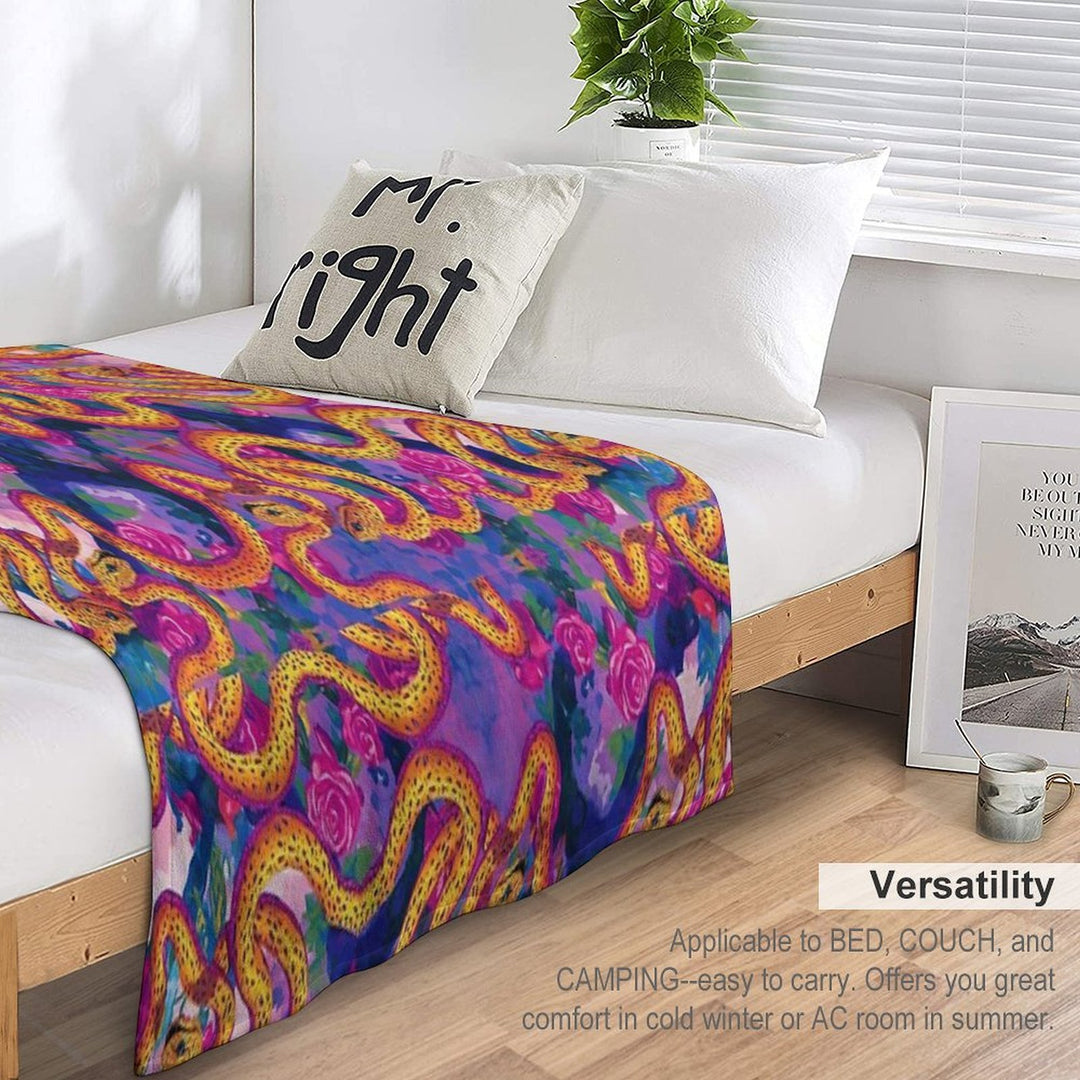 Garden of Eden  Snakes Sustainable Throw Blanket