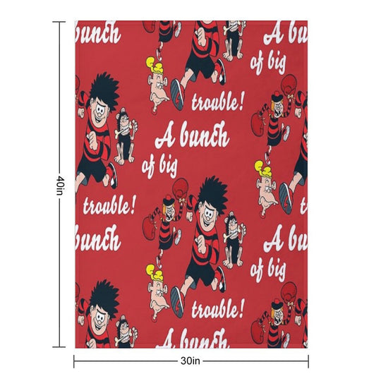 Dennis And Gnasher Essential T-shirt Easy Care Throw Blanket