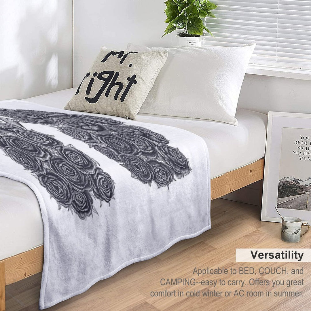 Lungs with Peonies Plush Throw Blanket