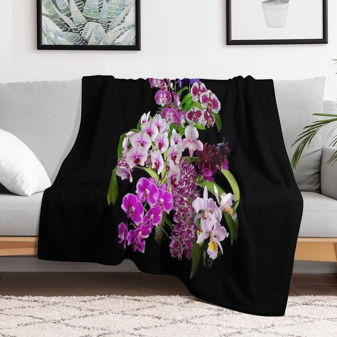 Orchids - Cool And Restful Colors! Versatility Throw Blanket