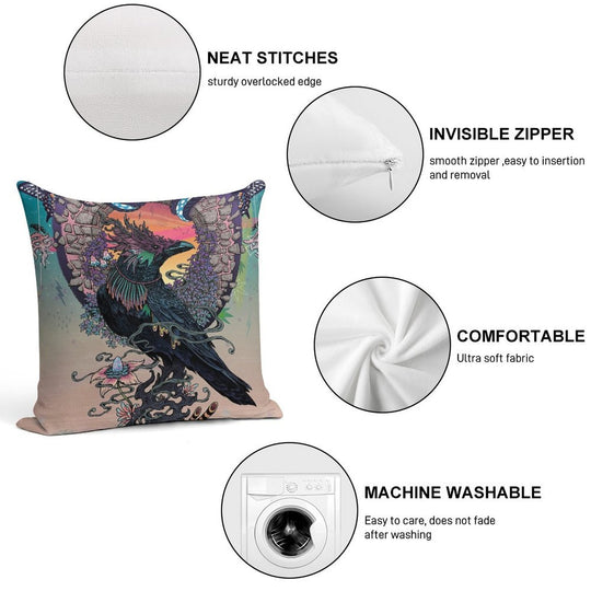 Oracle Soft Hidden Zipper Throw Pillow