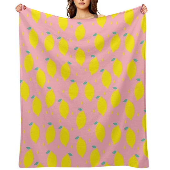 Sweet Lemon Pattern Premium Throw Blanket