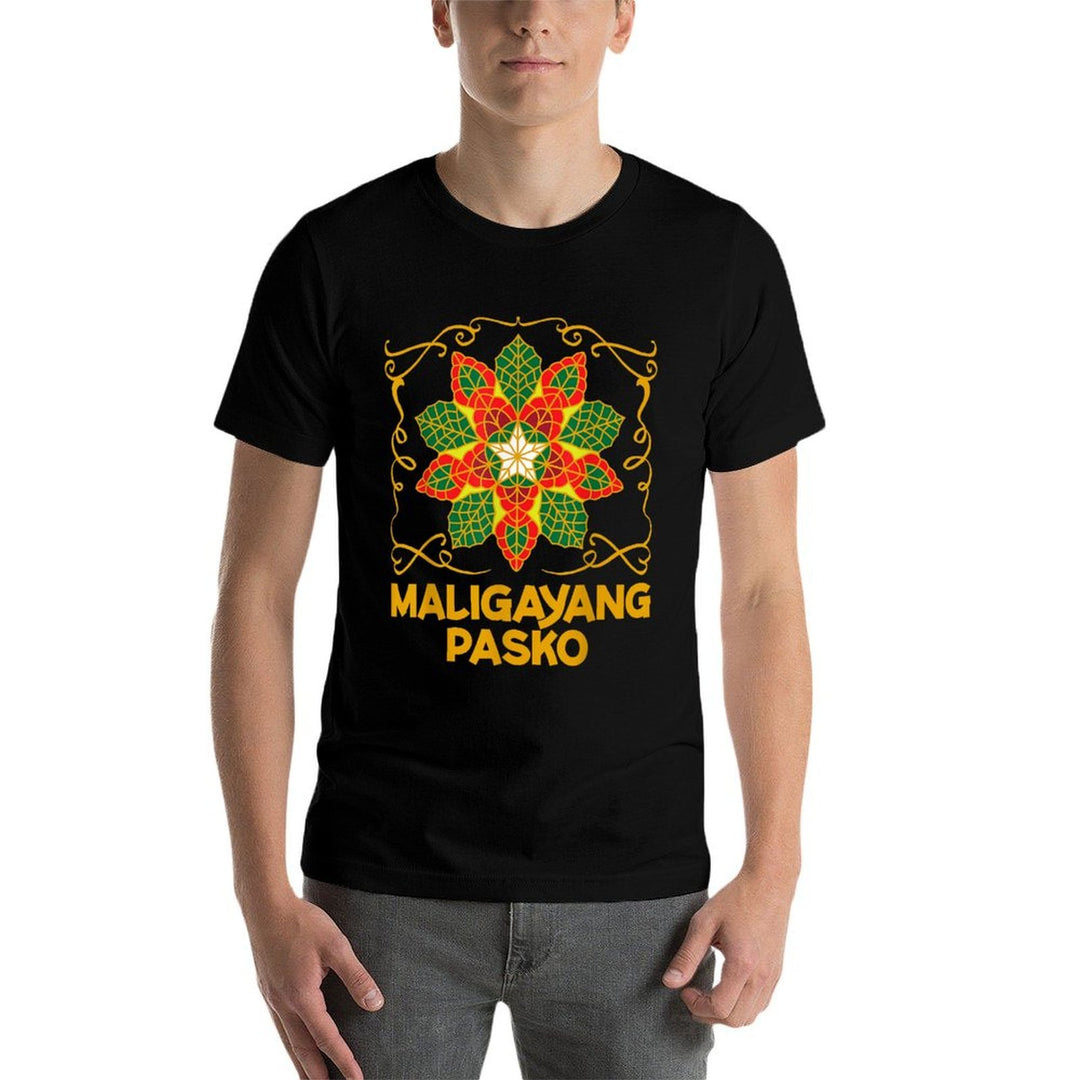 Philippines Christmas Pinoy Maligayang Pasko  Oversized Silhouette T-Shirt
