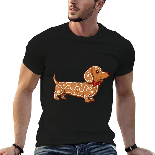 Dachshund Christmas Gingerbread Cookie Weiner Dog Lover  Eco-friendly Material T-Shirt