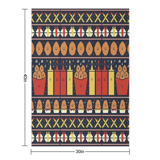 Christmas Nuggets Sustainable Throw Blanket