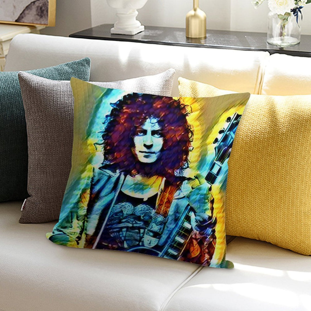 Marc Bolan Soft Hidden Zipper Throw Pillow