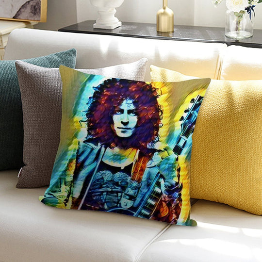 Marc Bolan Soft Hidden Zipper Throw Pillow