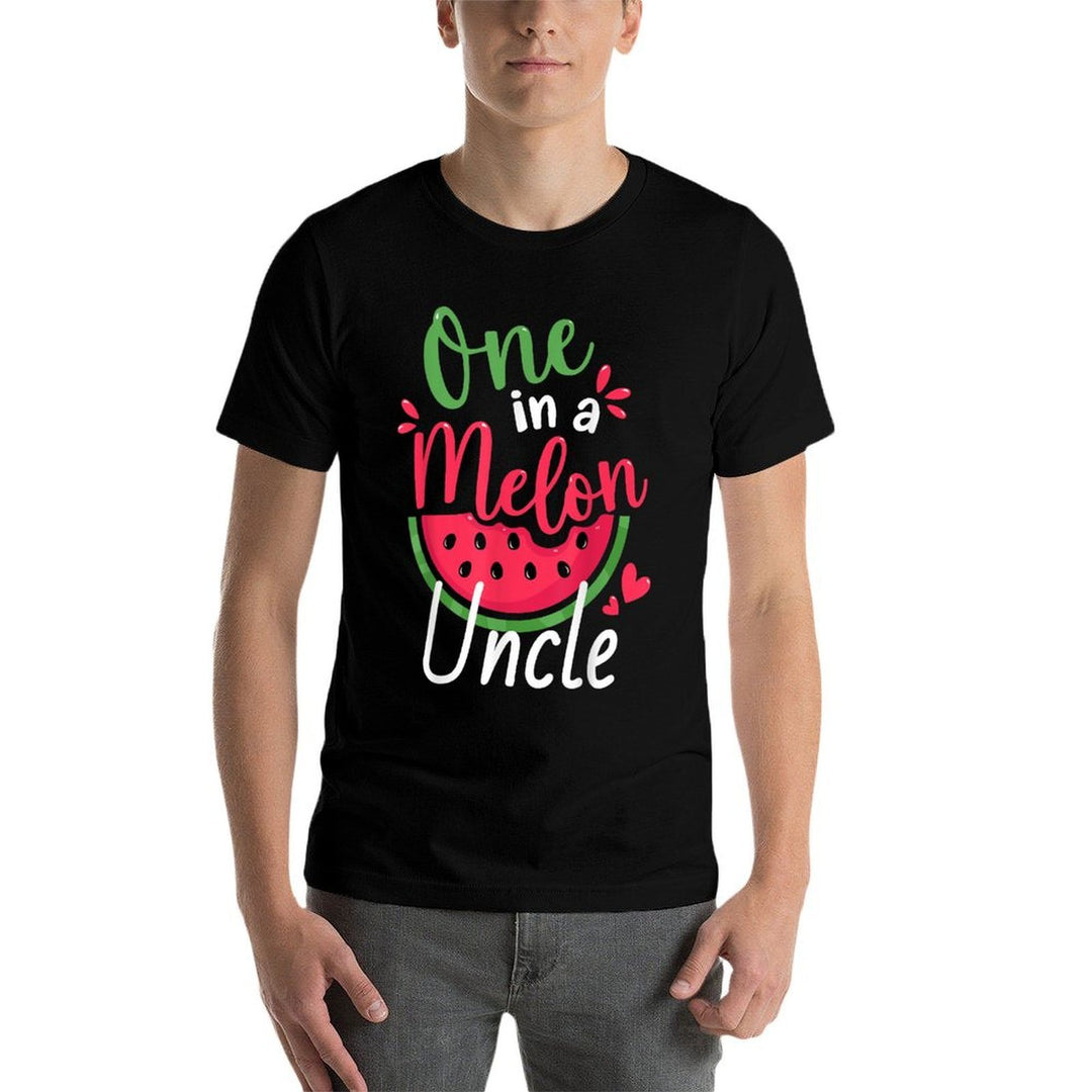 One in A Melon Uncle 1st Birthday Summer Family Matching  Tagless Design T-Shirt