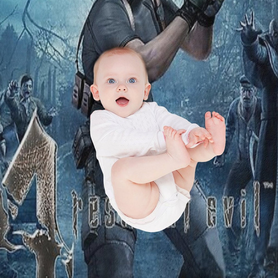 Resident Evil 4 Leon Machine-washable Throw Blanket