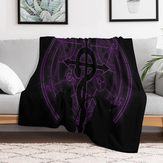 Purple Fullmetal Gift-ready Throw Blanket