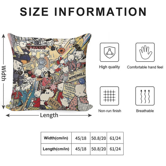 Rupert Bear Soft Shrink-Resistant Throw Pillow