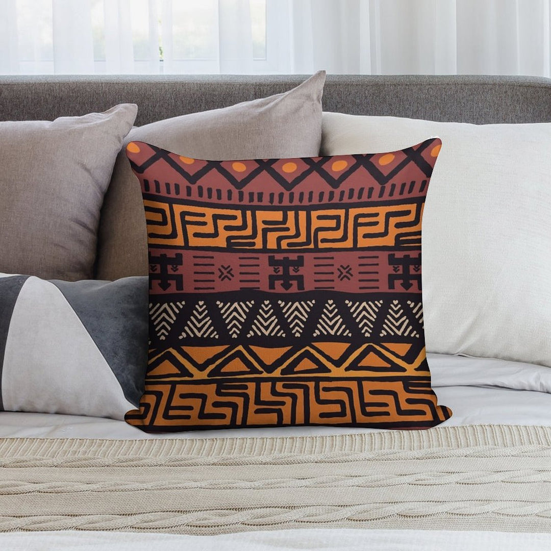 African Tribal Mudcloth Pattern Soft Gift Ready Throw Pillow