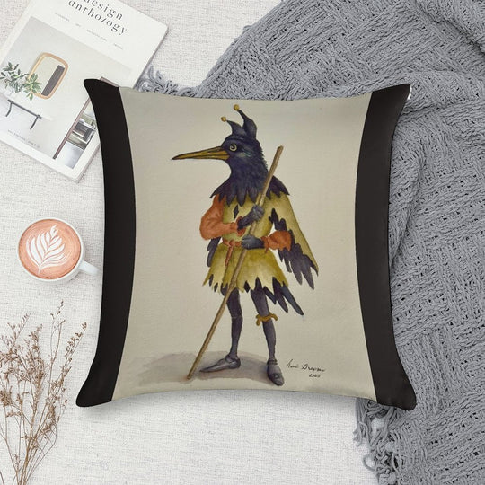 The Crow Jester Soft Ultra-Soft Texture Throw Pillow