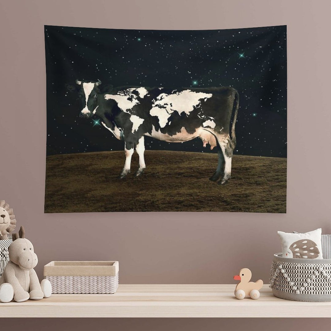 Surreal Bovine Atlas Tapestry