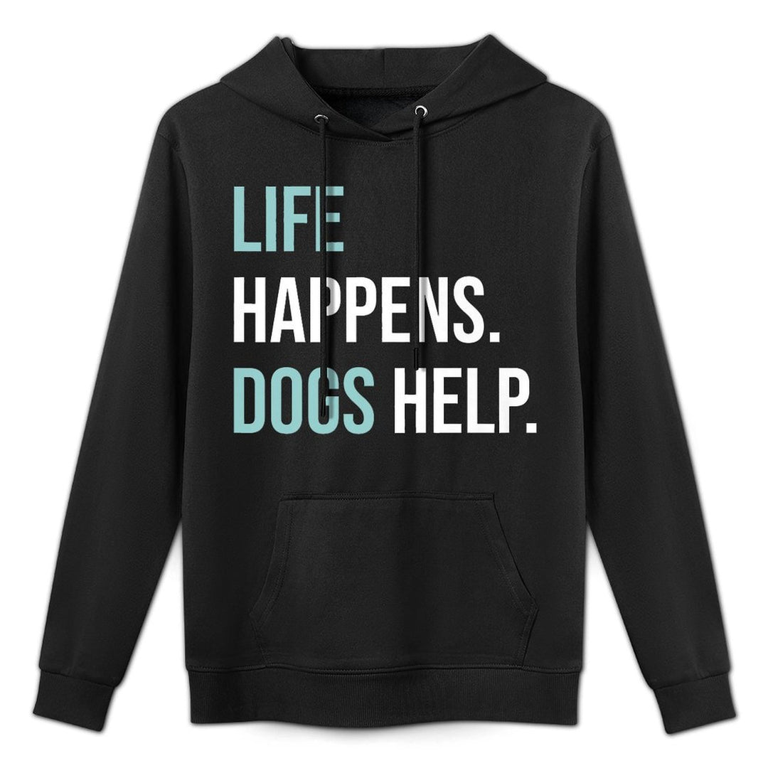 Life Happens Dogs Help Premium Customizable Surface Hoodie