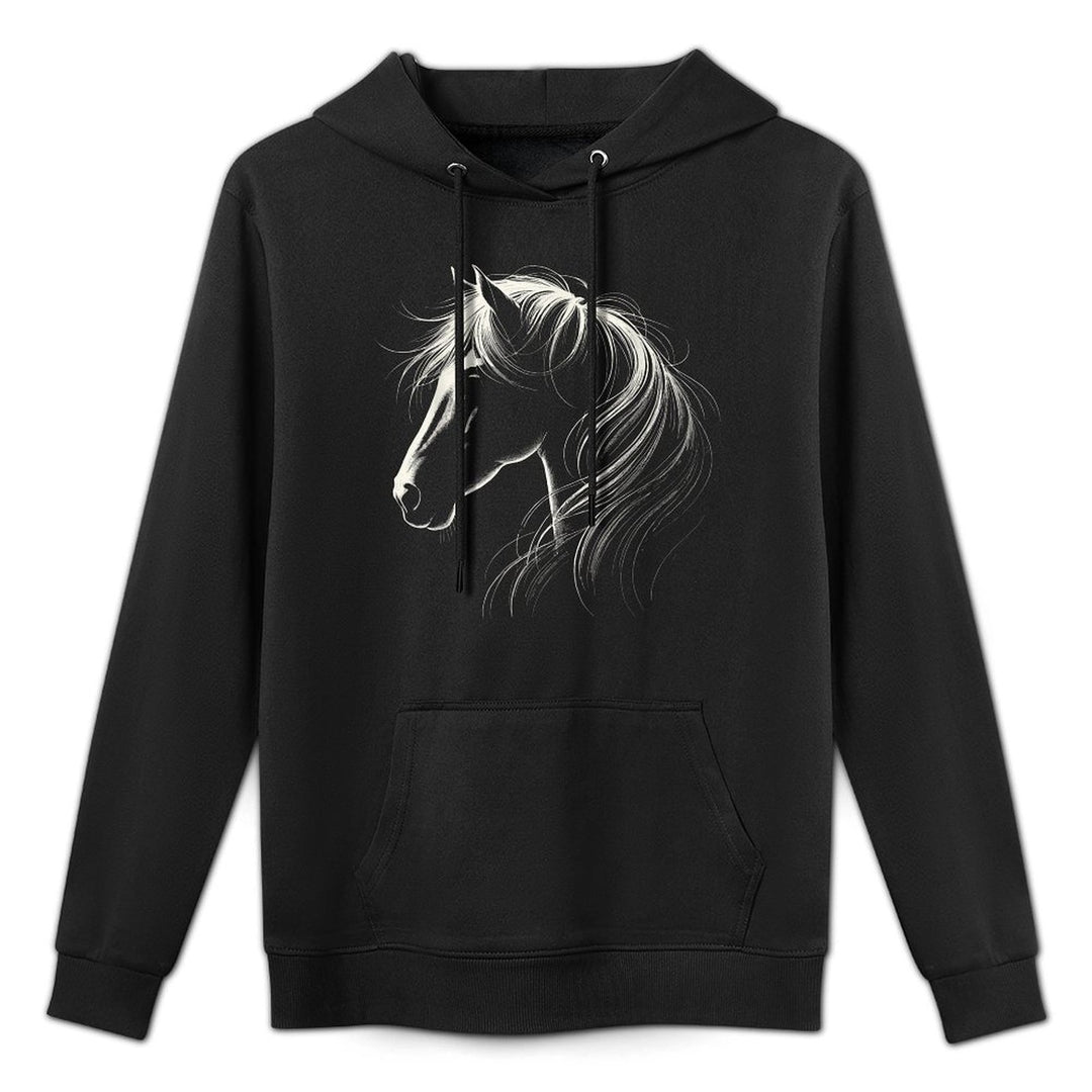 Horse Silhouette Horse Riding Lover Durable Construction Hoodie